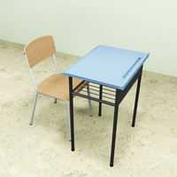 Meubles pour collèges et lycées, ensemble moderne et confortable de pupitre et chaise pour élèves