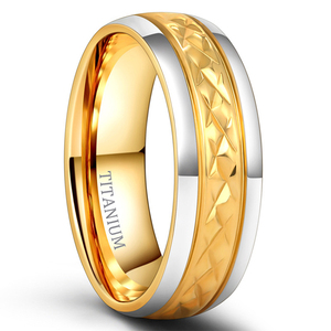 Großhandel Grenzüberschreitende Lieferung von 5-7mm Muster-Titanlegierungsringen Reine Titanringe Heimdekoration Herren-Exportprodukte - Product Image 4