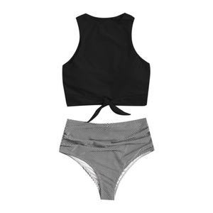 Bikini personnalisé pour femmes grandes tailles avec bas de maillot en V et micro-soutien-gorge imprimé par transfert thermique, séchage rapide, commandes en gros - Product Image 6