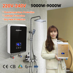 Calentador de Agua Eléctrico Instantáneo Profesional de 9KW con Pantalla LED, Ahorro de Energía Inteligente, Diseño Compacto Impermeable IPX4, Totalmente Seguro - Product Image 2