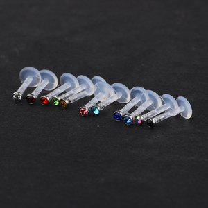 Gioielli per Piercing Labret Flessibili Bioflex, Gioielli per il Corpo, 11 Colori, 8/10mm, <span class=keywords><strong>Orecchino</strong></span> <span class=keywords><strong>Tragus</strong></span>, Anello per Labbra - Product Image 3