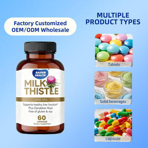 OEM/ODM Suplemento Herbal de Alta Potencia: Cardo Mariano 1000mg + Raíz de Diente de León para un Hígado Saludable - Product Image 4