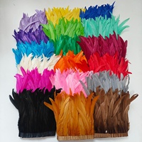 Plumes de coq teintées en gros, 25-30 cm, multicolores, pour costumes de carnaval et de samba