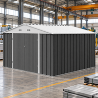 Abri de jardin extérieur résistant aux intempéries 10x10 pieds, maisonnette utilitaire préfabriquée en métal pour la vente en gros de matériel