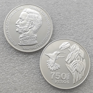 Colombie - 750 Pesos 1978 AR. 750 Pesos 1978. KM 265. Pièces de monnaie commémoratives de style antique, cadeaux, décoration d'intérieur - Product Image 1