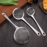 Offre Spéciale acier inoxydable maille vidange ménage filtre à huile cuisine épaissie acier fuite maille huile mousse cuillère