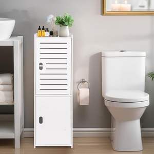 Armoire de rangement pour petits espaces de salle de bain, <span class=keywords><strong>porte</strong></span>-<span class=keywords><strong>papier</strong></span> toilette, support, petite armoire de rangement mince pour salle de bain - Product Image 1
