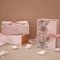 Boîte de cadeau de mariage de luxe en forme de livre personnalisée emballage en papier avec nœud à rabat en relief pliable en forme de livre à rabat pour les mariages