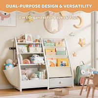 Étagère à chariot mobile facile à installer pour enfants Étagère de sol de type debout pour le stockage de livres d'images