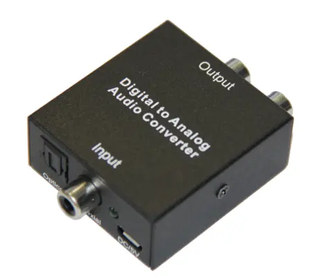 미니 디지털 광학 Toslink SPDIF- 아날로그 L / R RCA 오디오 변환기 및 USB 전원 공급 장치 어댑터가있는 3.5mm 스테레오 오디오 잭