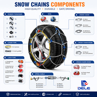 Cadenas para Nieve para Tractor de 9.5mm, 11mm y 13mm, Cadenas para Neumáticos Agrícolas de Alta Resistencia, Venta Directa de Fábrica