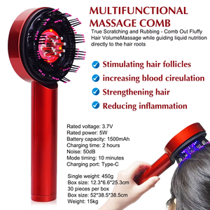 Massageador Capilar com Luz Vermelha e Azul Direto da Fábrica com Sérum para Crescimento Capilar - Alta Qualidade - Product Image 3