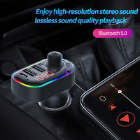 Chargeur de voiture C12, transmetteur FM Bluetooth, double chargeur USB 5V3.1A/1A avec type C 5V3.1A, appels mains libres