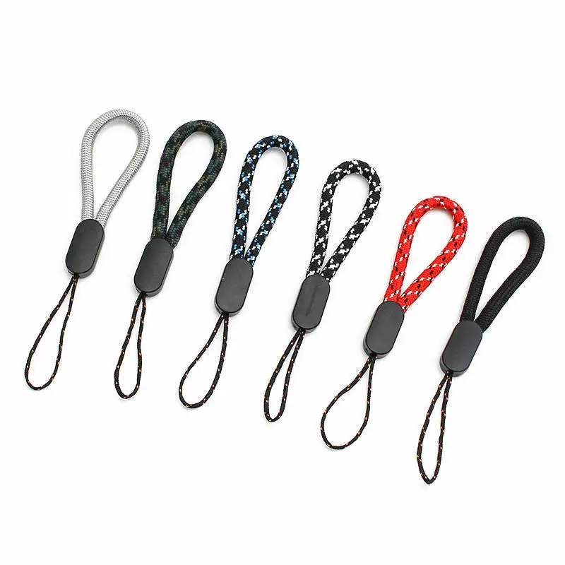 Nylon Rings Knitted Short Cellphone Case USB Flash Disk Keychain Keys Phone Lanyard