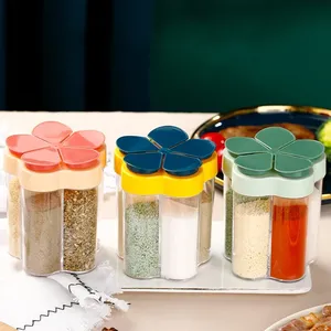 5 in 1 Empty Seasoning <b>Jar</b> Airtight Travel <b>Spice</b> Container Clear Easy Cleaning Portable Convenient Elegant for Kitchen Household - Product Image 4