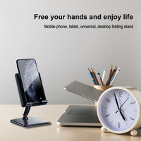 Support cellulaire portable pliable personnalisé en aluminium mignon pour iPhone Support de bureau promotionnel