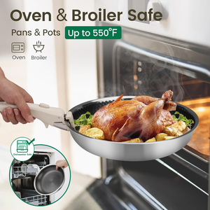10 cái 304 Tri ply không dính thép không gỉ tổ ong có thể tháo rời xử lý <span class=keywords><strong>Cookware</strong></span> <span class=keywords><strong>Set</strong></span> với có thể tháo rời xử lý chậu và chảo - Product Image 3
