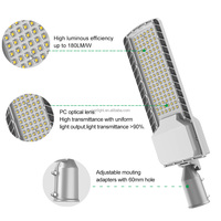 Lampadaire LED intelligent professionnel à pleine puissance 180lm/w, garantie 5 ans, IP66, aluminium, 50w 100w 150w 200w, pour extérieur