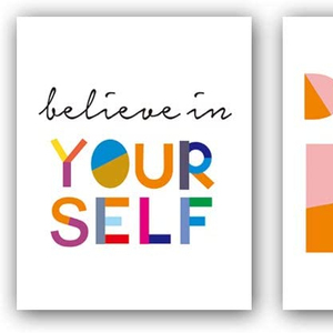 Citation de motivation, expressions, affiche d'art, impression d'art, ensemble de 3, toile, peinture, peintures murales, toile, décor d'art - Product Image 1