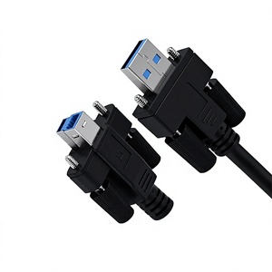 Lung Kay 3.0สาย USB แบบสกรูคู่5Gbps ข้อมูลความเร็วสูงสำหรับเครื่องจักรการมองเห็นกล้องสแกนเนอร์เซิร์ฟเวอร์ - Product Image 1