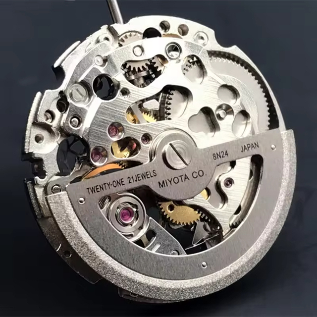 Customized High Quality Brand New 21Jewels 8N24 Skeleton Hollow Automatic Mechanical Movement