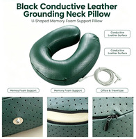 Oreiller de voyage et de bureau en cuir végétalien perforé antistatique personnalisable, conforme RoHS, en mousse à mémoire de forme, pour la thérapie
