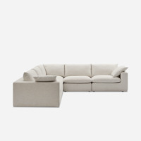 Canapé-lit modulaire en tissu de style européen avec un design moderne, éponge haute densité pour appartement, villa, école et salon