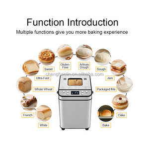 Máquina para Hacer Pan con Bandeja Antiadherente y Temporizador, Máquina para Hacer Pan Totalmente Automática para el Hogar, Pantalla LCD, Máquina para Amasar y Fermentar - Product Image 2