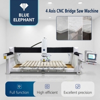 Scie à pont CNC haute précision 4+1 pierres avec table inclinable de 0 à 85 degrés pour le traitement des dalles de quartz