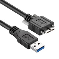 Câble USB 3.0 Micro B ULT-unite à âme en cuivre pur avec vis de verrouillage en acier inoxydable pour connexion d'appareil photo