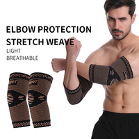 4028 # vente en gros anti-dérapant coude manches Nylon Fitness tricot course Gym orthèse protecteur
