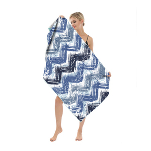 Toalla de Playa de Microfibra 100% Poliéster, Impresión Personalizada, Hipoalergénica, Secado Rápido, Diseños a Rayas Disponibles, Colores Personalizados - Product Image 4