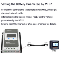 Cargador de Batería Solar MPPT de 30A, 12V/24V Automático, Máx. Voc, Disponible en Almacenes de la UE y EE. UU. Sensor de Temperatura Remoto USB MT50 de 100V para Sistemas Solares Aislados