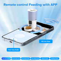 Mangeoire pour animaux de compagnie intelligente 6L WiFi App Control Distributeur de nourriture pour animaux de compagnie Caméra Chien Chat Mangeoire automatique pour animaux de compagnie avec caméra de vision nocturne infrarouge