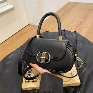 <span class=keywords><strong>Bolso</strong></span> de Mano Moderno Estilo Preppy |   <span class=keywords><strong>Bolso</strong></span> <span class=keywords><strong>Bandolera</strong></span> Retro de Color Contrastante con Cierre <span class=keywords><strong>Dorado</strong></span>, Asa Superior y Correa para el Hombro para Uso Diario - Product Image 3
