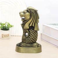 Nouveau best-seller transfrontalier : Modèle de Merlion en alliage, ornement artisanal, souvenir de voyage de Singapour et objet décoratif
