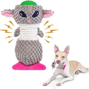 All'ingrosso giocattoli interattivi per cani di peluche con motivo a strisce, letti per animali domestici resistenti ai morsi per addestramento all'aperto - Product Image 3