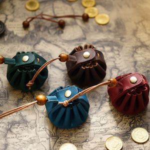 Cowhide DND Dice Drawstring Bag Coin Bag Unisex Genuine Leather <b>Small</b> Wallet Welcome Gifts Modern Portable Dice Pouch - Product Image 3