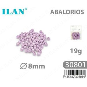 Ilan Abalorios Perline Acriliche 8mm Lilla Chiaro 19g - Product Image 1