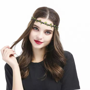 Diadema Personalizada con Guirnalda de Hojas Verdes Estilo Bosque <span class=keywords><strong>para</strong></span> <span class=keywords><strong>Niñas</strong></span>, Diadema con <span class=keywords><strong>Flores</strong></span> <span class=keywords><strong>para</strong></span> Bodas, Festivales, Vacaciones y Fiestas de Hadas - Product Image 1