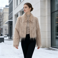 Manteaux d'hiver épais et chauds élégants pour femmes, vestes en fourrure de haute qualité, tailles et couleurs personnalisables