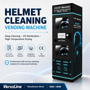 Distributeur automatique de nettoyage de casques en libre-service avec sécheuse et paiement par carte QR pour les magasins de vélos et de motos - Product Image 1