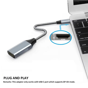 USB C <strong>to</strong> HD MI <strong>Adapter</strong> for Monitor, 4K HD MI <strong>to</strong> USB C for MacBook Pro USB Type C <strong>to</strong> HD MI Cable for iPad air <strong>USBC</strong> <strong>to</strong> <strong>HDMI</strong> Dongle - Product Image 3