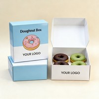 Emballage alimentaire biodégradable en papier pour pâtisserie, emballage pour beignets, livraison de nourriture rapide, boîte à beignets mochi, matériau recyclable, emballage alimentaire