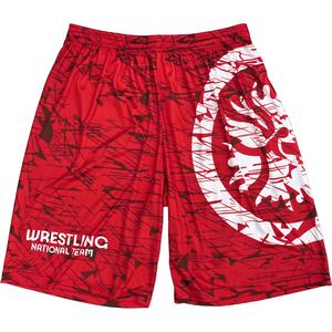 2025 Мужской трикотажный комплект для борьбы на заказ, футболки и шорты, полный сублимационный комплект из 2 предметов, Международный - Product Image 5