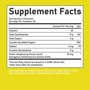 Top Quality Pre Workout <b>Gummy</b> <b>Candy</b> Muscle Builder 5g Creatine Monohydrate Gummies for Energy Management Blueberry Flavor - Product Image 2