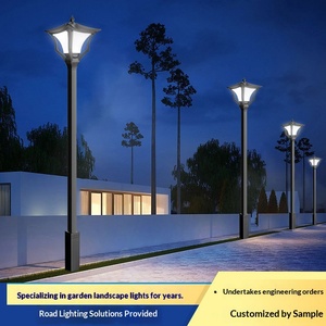 โคมไฟสนามพลังงานแสงอาทิตย์ LED สำหรับเมืองโบราณ ระดับ IP66 ตัวโคมโลหะ รับประกัน 5 ปี 220V หลายอุณหภูมิสี สำหรับสวนและบ้านพักตากอากาศ - Product Image 3