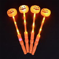 Bâtons LED d'Halloween en promotion : Bâtons lumineux crâne et citrouille scintillants pour décoration de fête