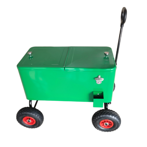 73L Portable Rollable Wagon <strong>Cooler</strong> Cart Metal Ice Bucket Keep Cold Cooling <strong>Box</strong> with <strong>Wheels</strong> and Pull Handle for Outdoor - Product Image 6