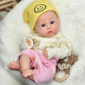 Poupée Reborn Bébé Fille 18 Pouces, en Silicone Plein, Peau Peinte en 3D avec Veines Visibles, Nouveau-né Adorable et Mignon - Product Image 1